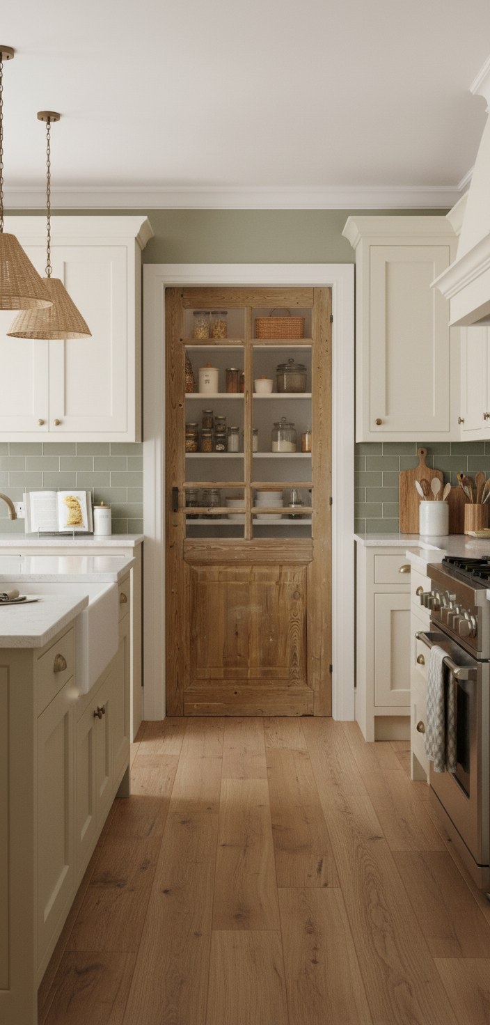 Antique French panel single door with glass (83x32) P190