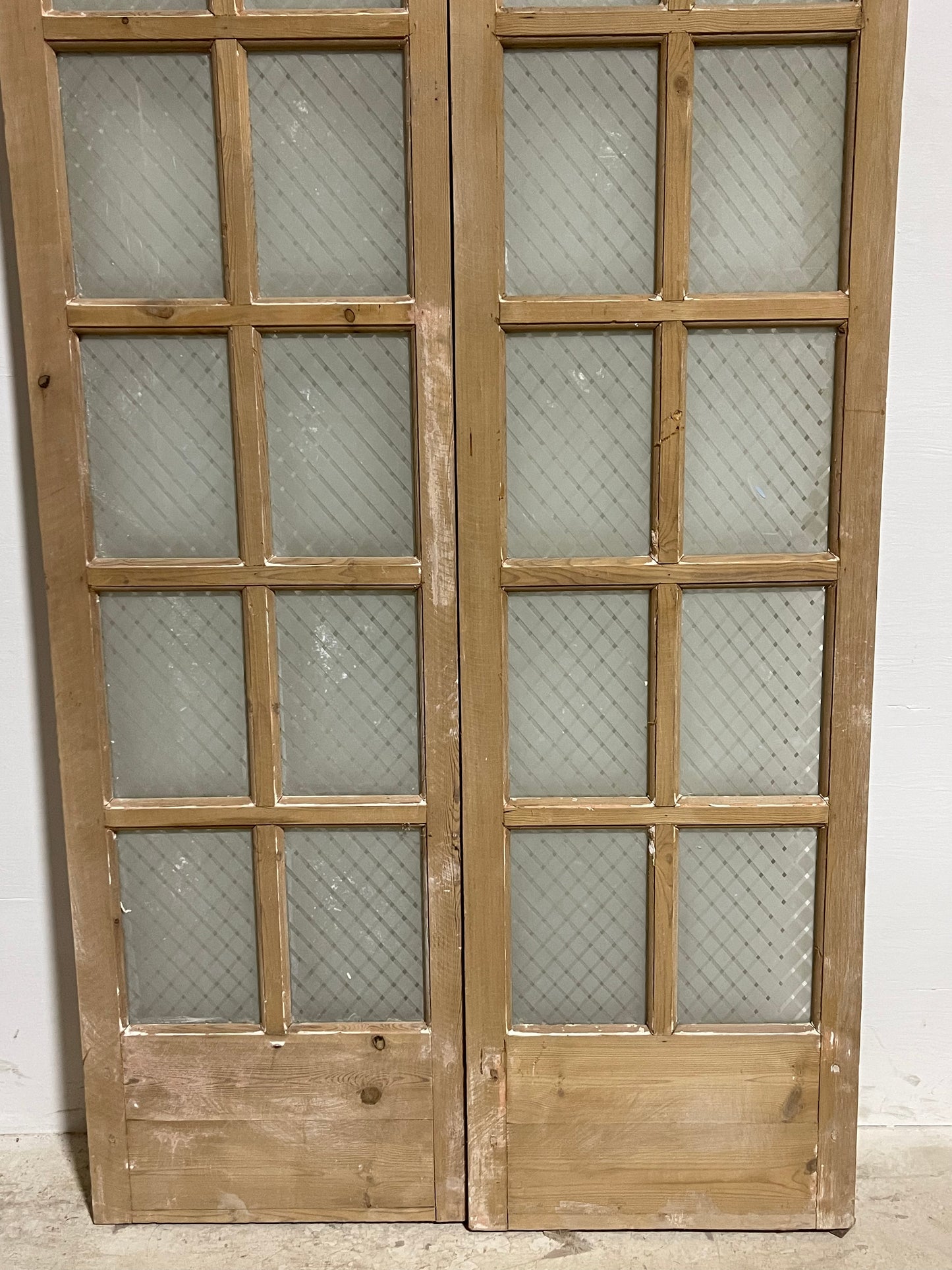 Antique French Panel Doors with Glass (85.25x44) J315