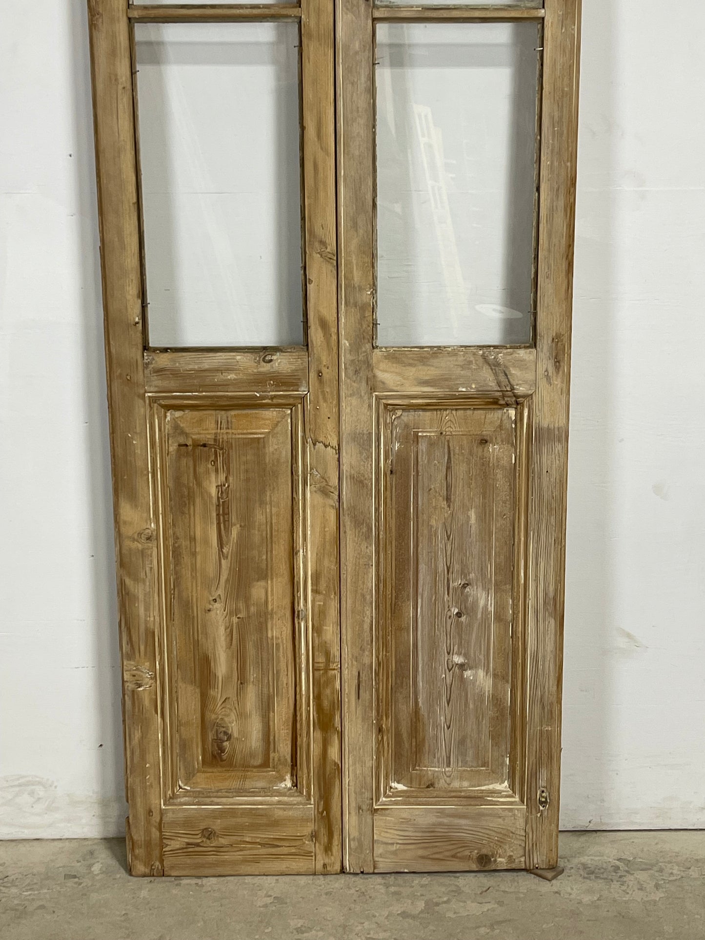 Antique  French Panel Doors with glass (104x30.5)   M085