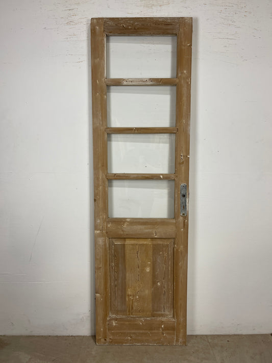 Antique French Panel Door - Single with glass (86.75x25.5) O257