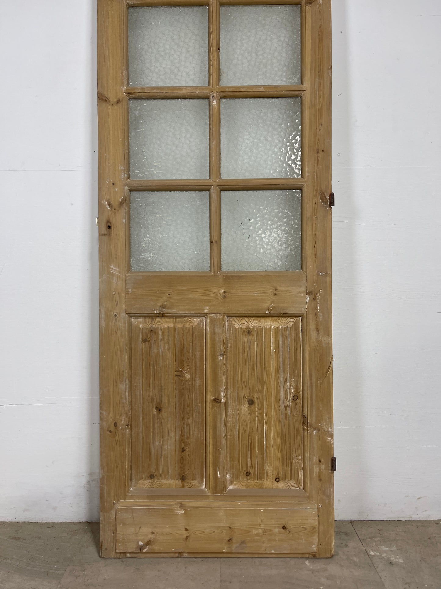 Antique French Panel Door with Glass (95x28) O120