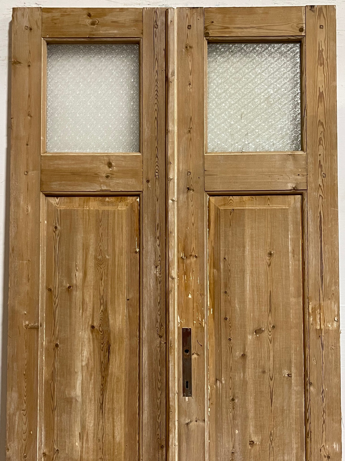 Antique French Panel Doors withg Glass (85.25x40.25) J328
