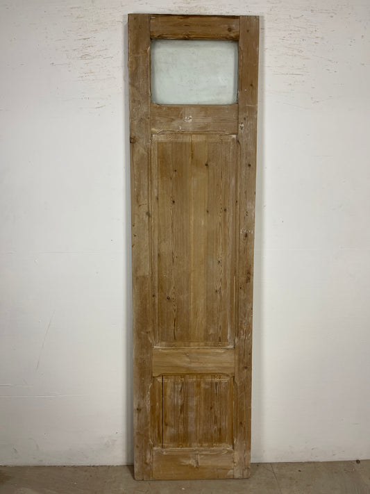 Antique French Panel Door - Single with glass (92.5x24.75) O263