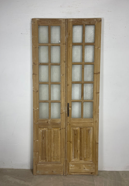 Antique French panel doors with Glass (93 x 40) O75