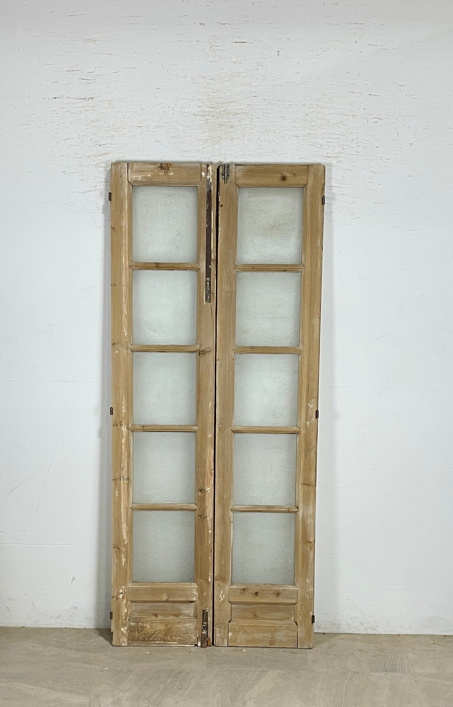 Antique French panel doors with Glass (86.5x37.5) P181