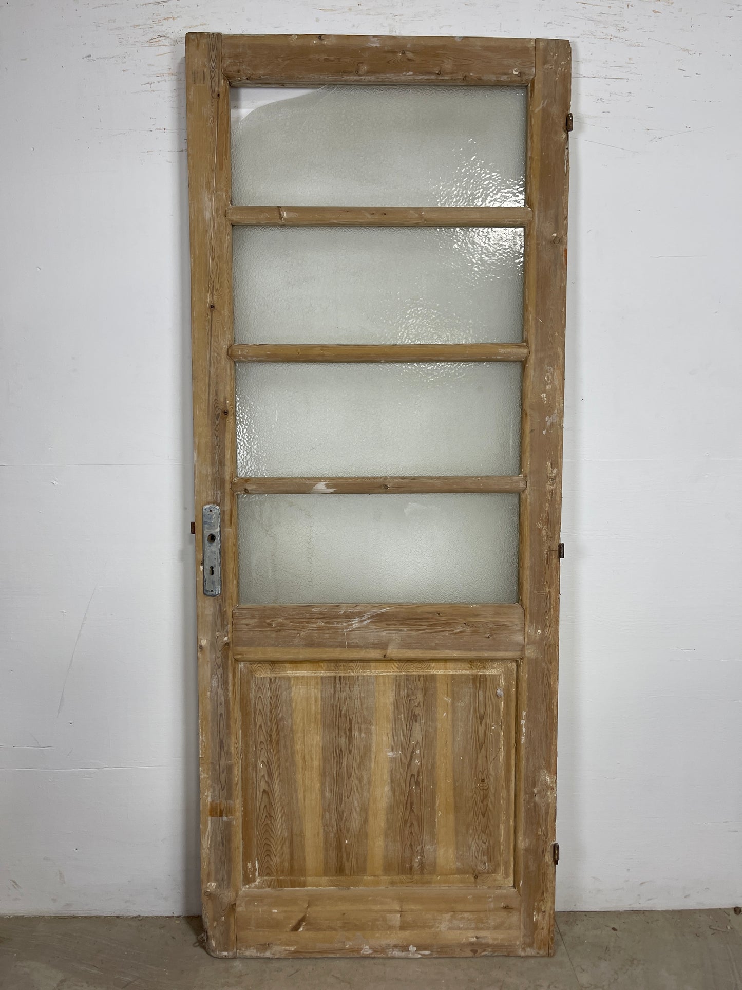 Antique French Panel Door - Single with glass (85.75x34.25) O248