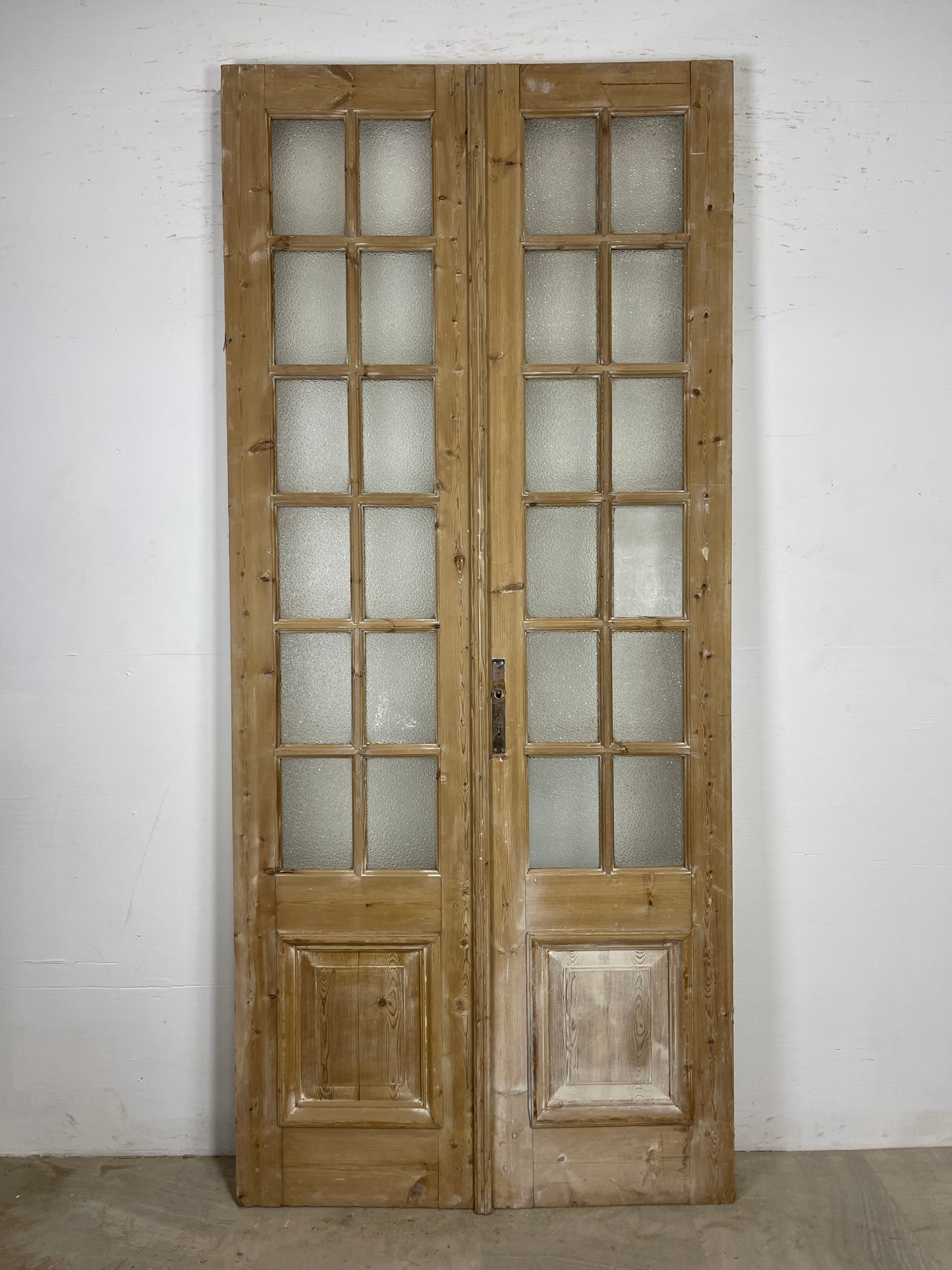 Antique French panel doors with Glass (98.25x43.5) O293