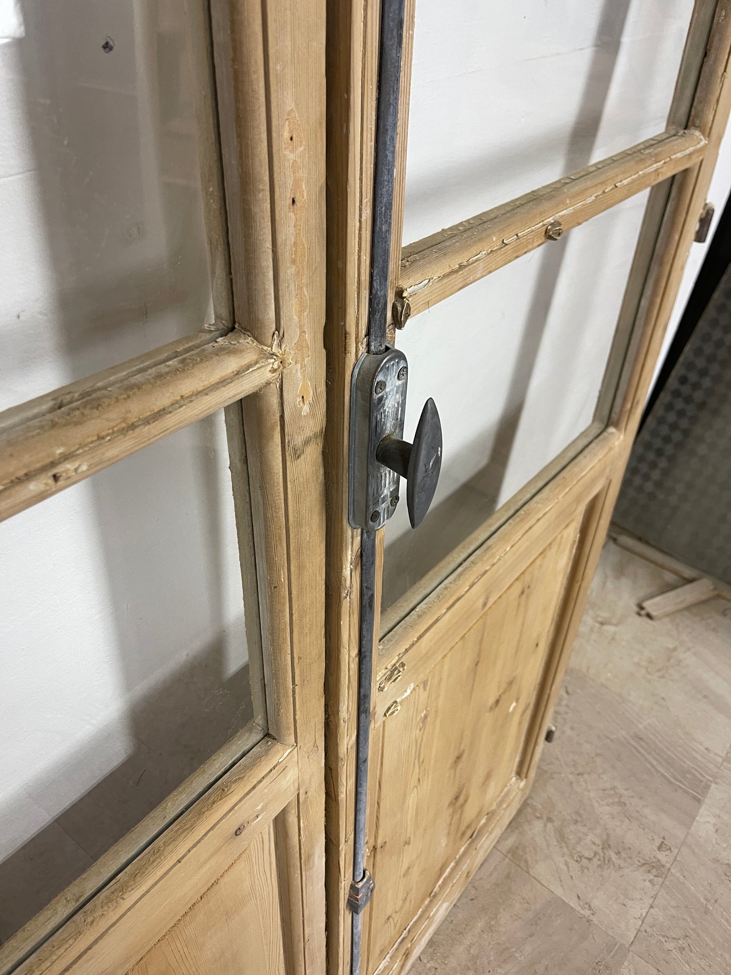 Antique French panel doors with Glass (85x44) P170