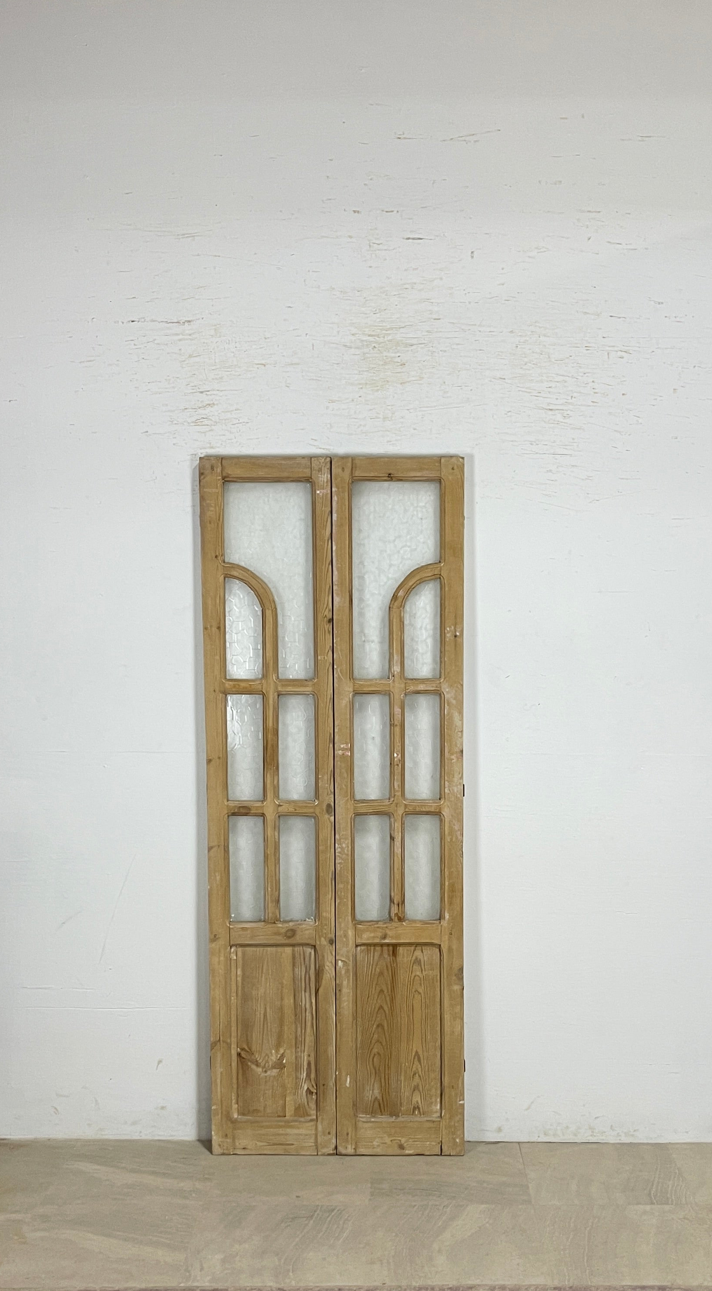 Antique French panel doors with Glass (82x30.5) P109