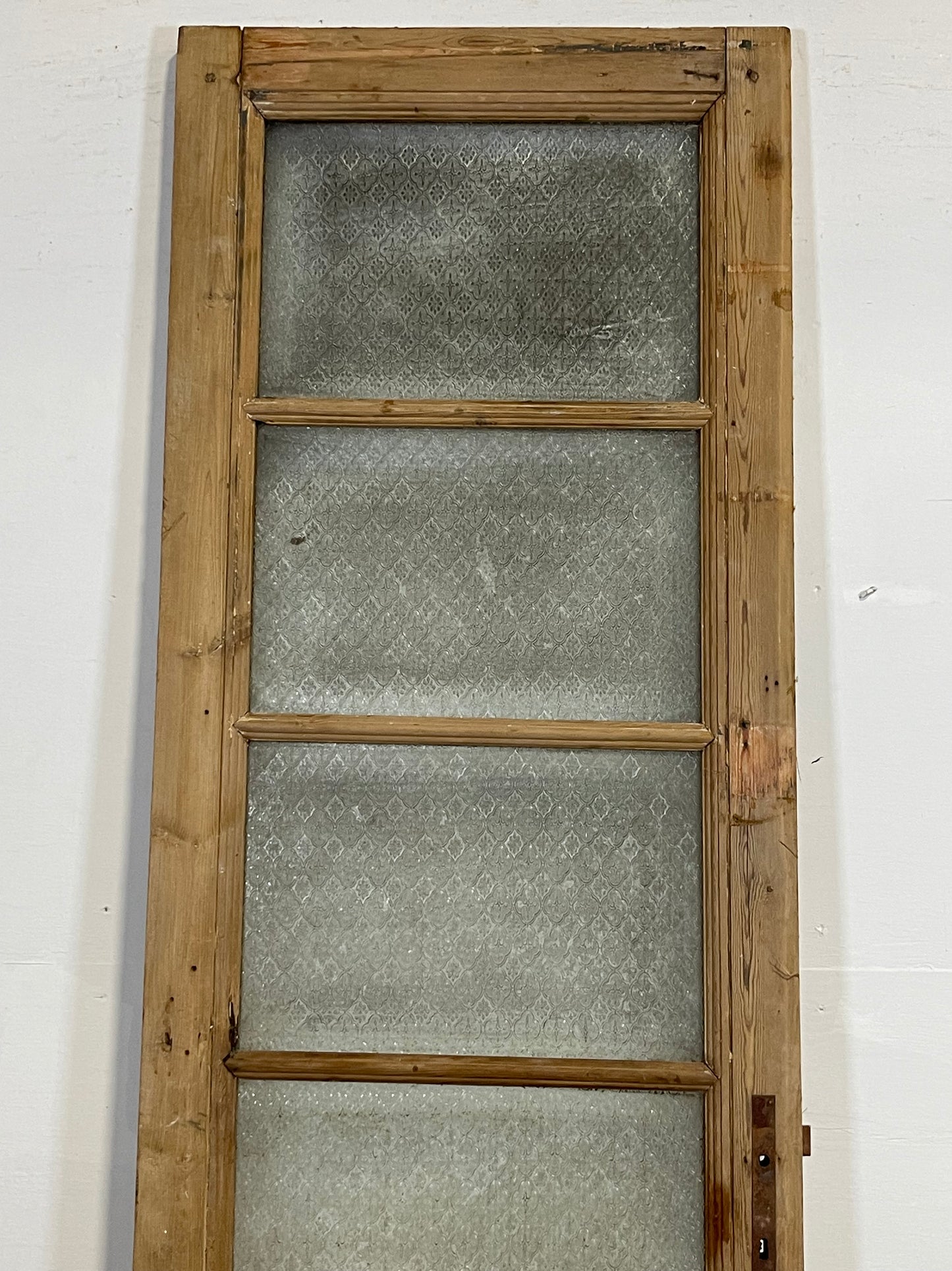 Antique French Panel Door with Glass  (90.25x27.75) L322
