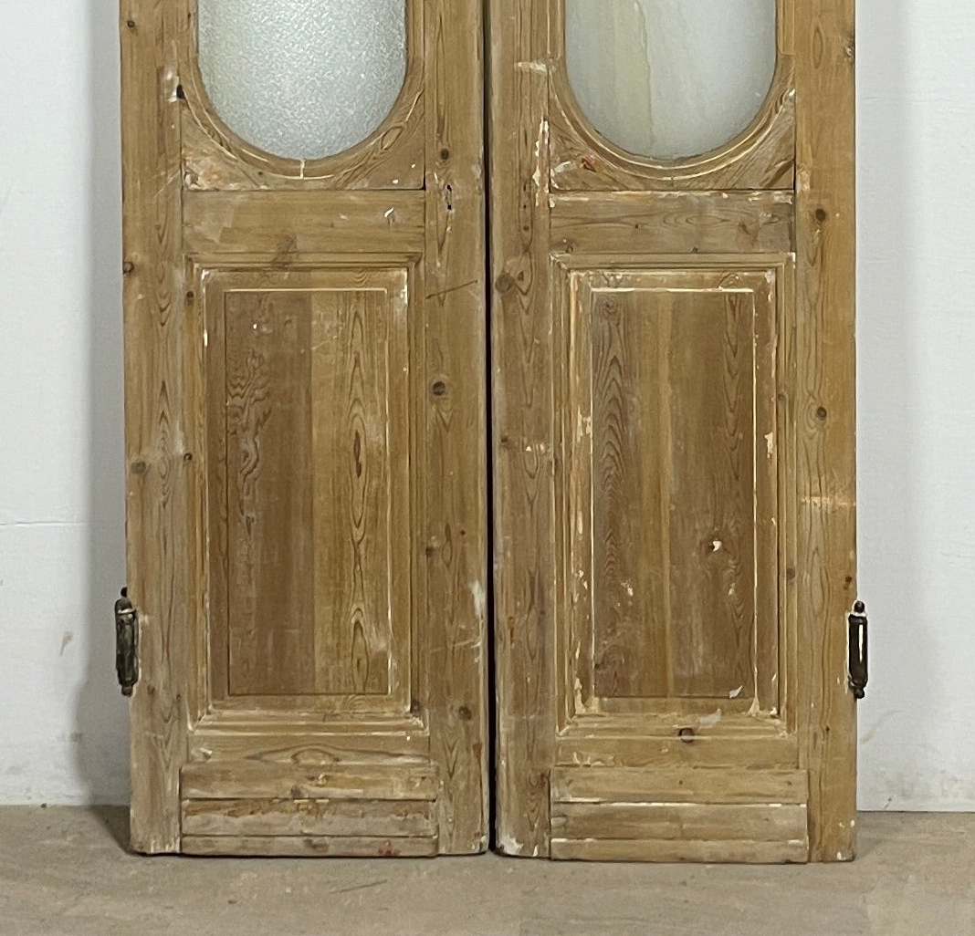 Antique French panel doors with Glass (95.5x39.5) P163