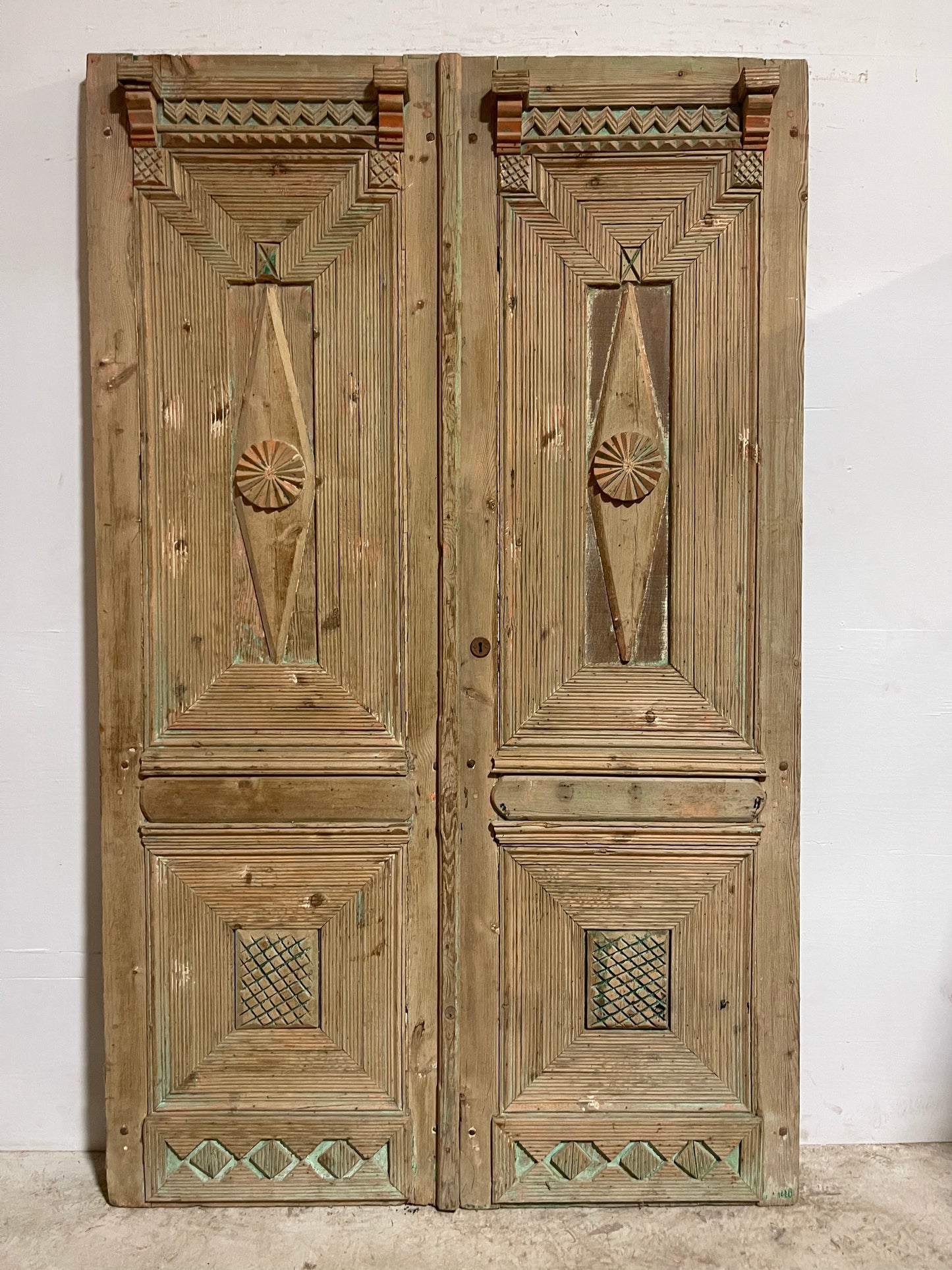 Antique French Panel Door Carved (94.5x58) J016