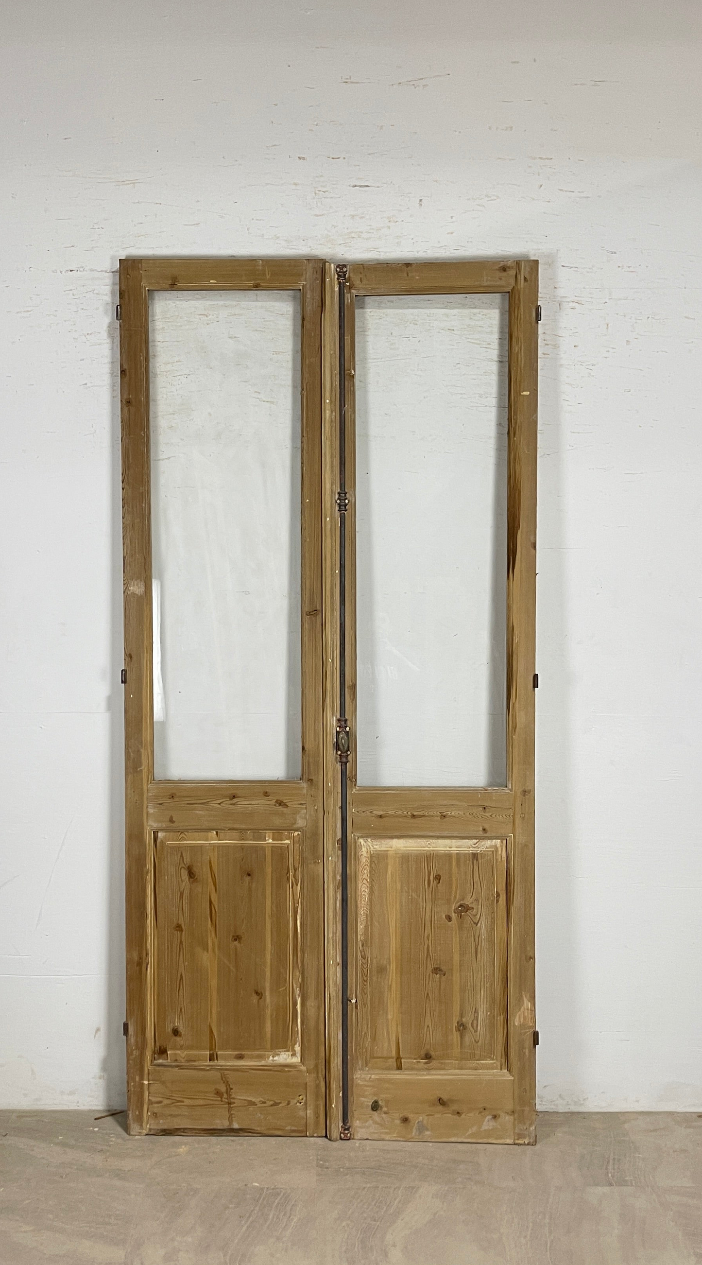 Antique French panel doors with Glass (98x46) P139