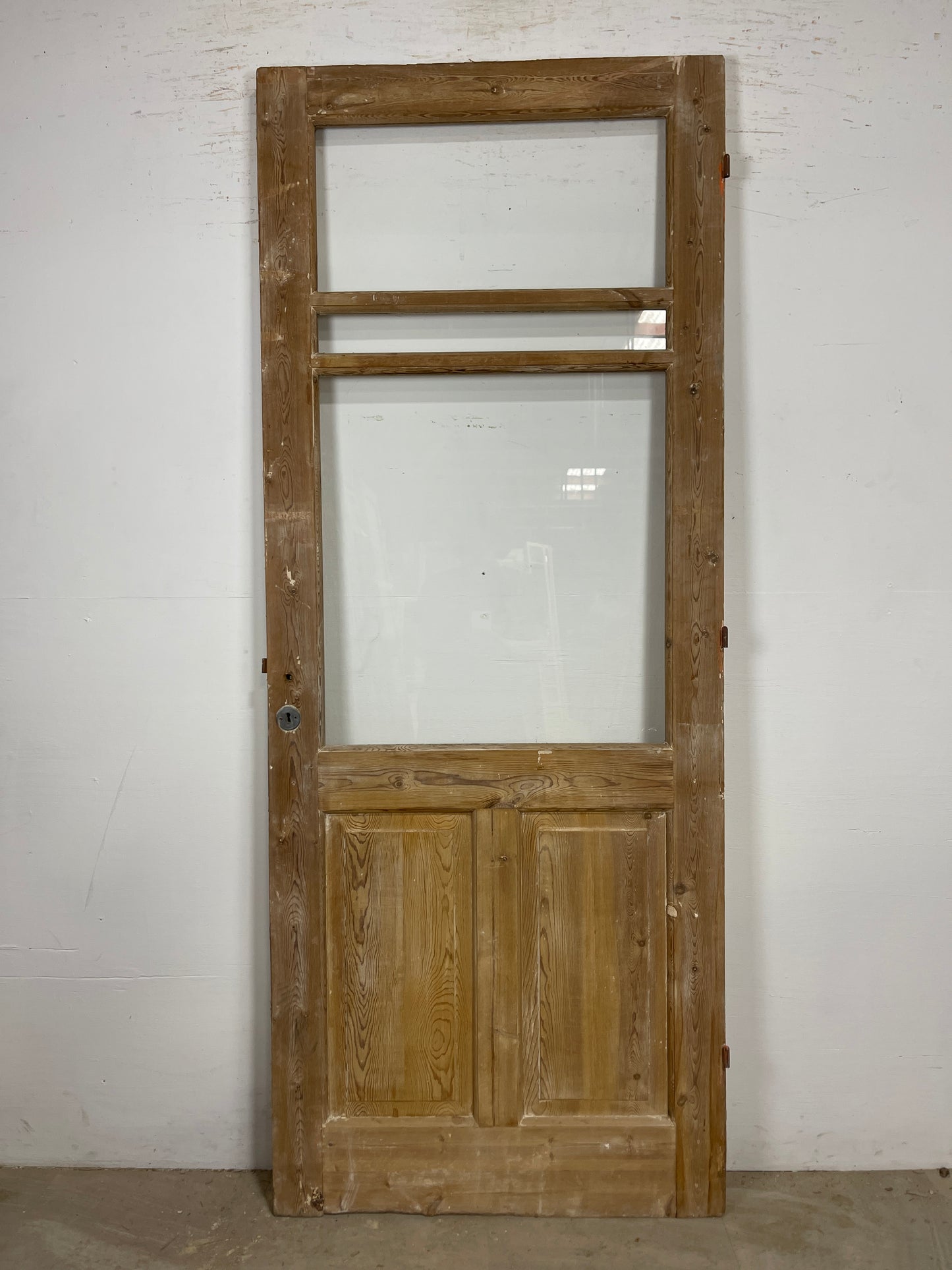 Antique French Panel Door - Single with glass (86.75x34.75) O280