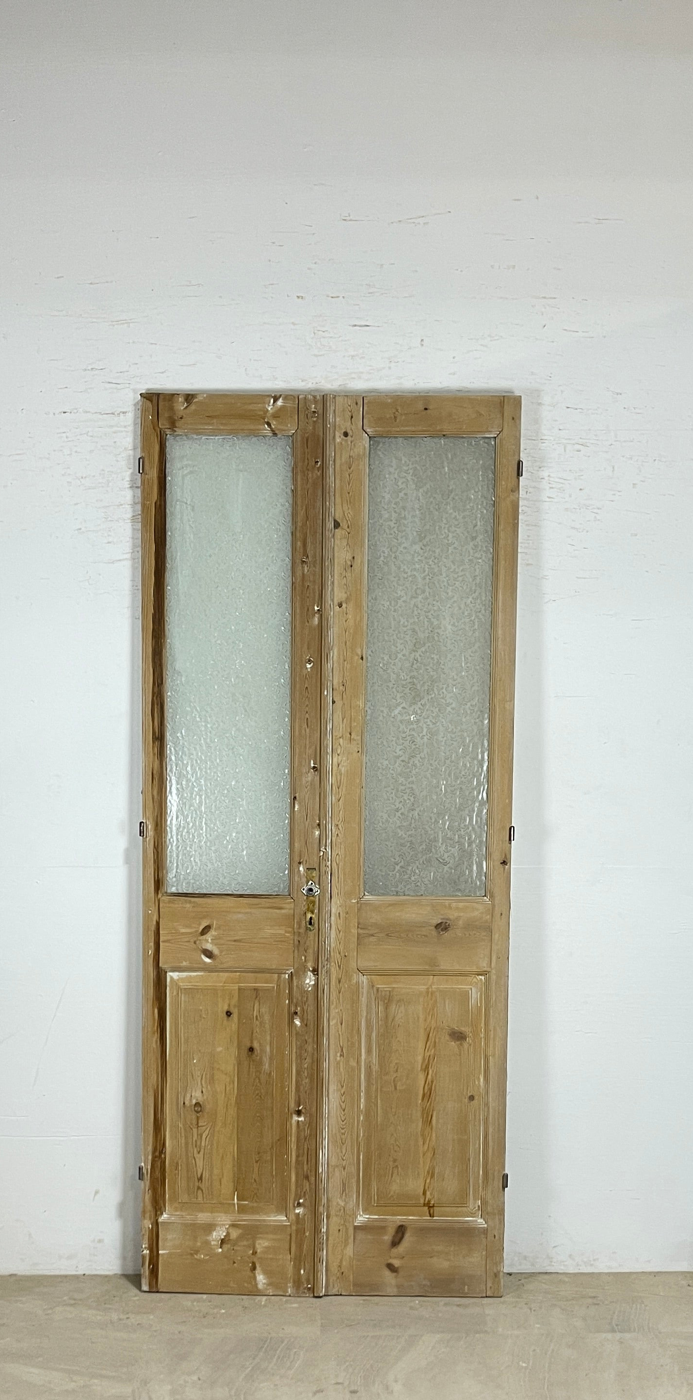 Antique French panel doors with Glass (99x41) P176