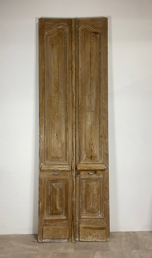 Antique French panel doors with Carvings   ( 121  x 38.25 )     O9