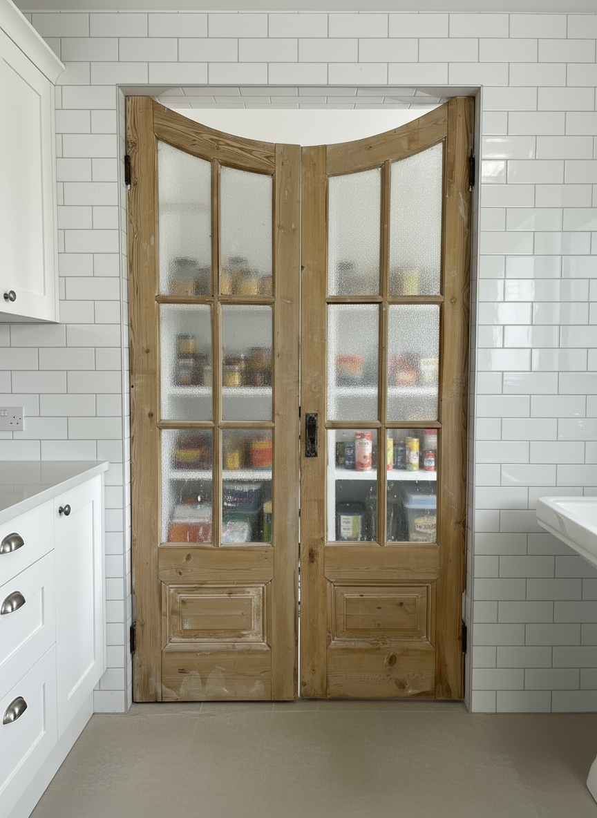 Antique French panel doors with Glass (71 x 43) P3