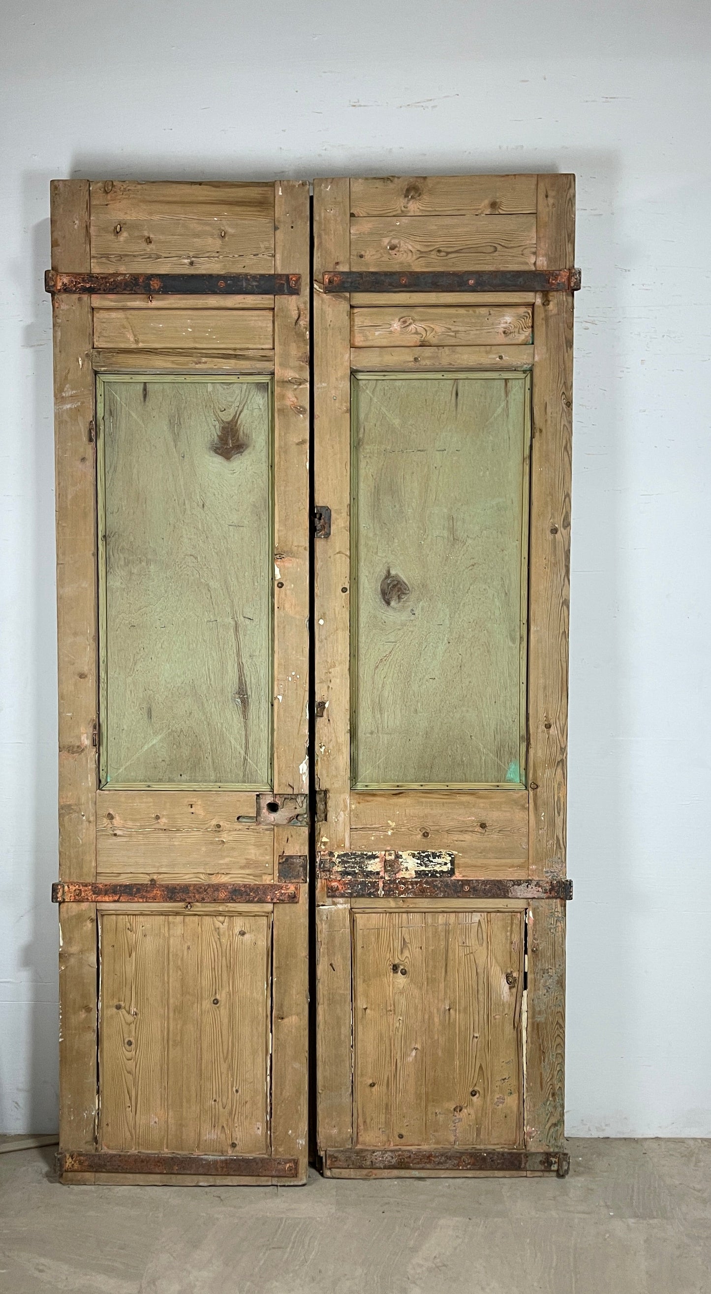 Antique French panel doors with Metal (108 x 55.5) P65