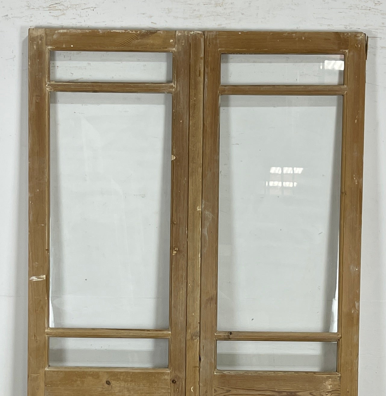 Antique French panel doors with Glass (83.5x44) P148