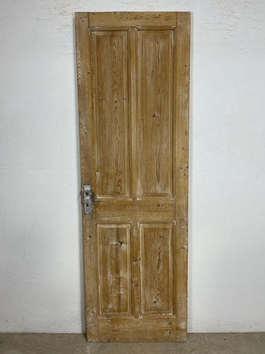Antique French Panel Door   (86.25 x 28)  Single wood O232