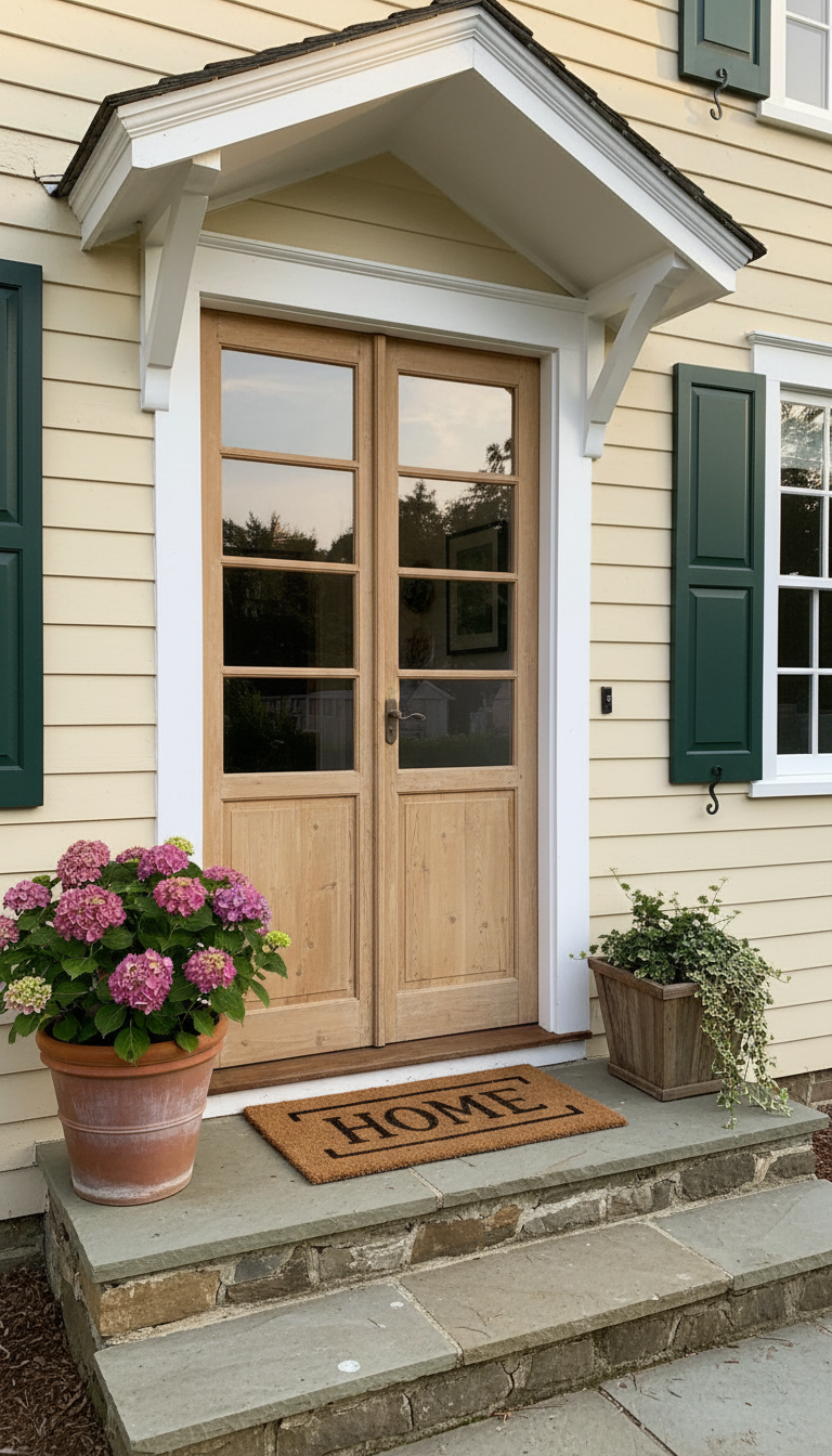 Antique French panel doors with Glass (87x44) P153