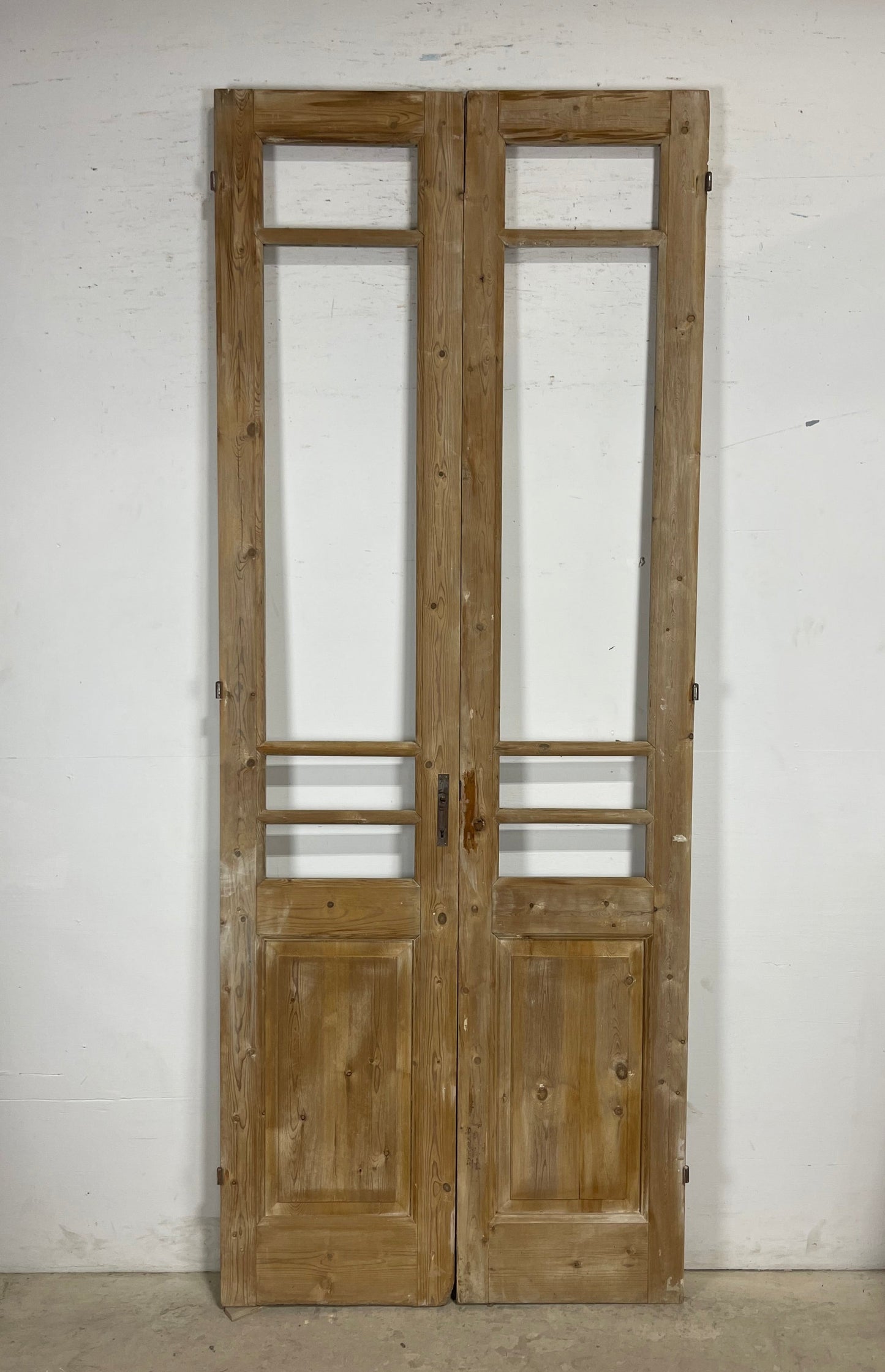 Antique  French Panel Doors with glass (103.5x51)   M122