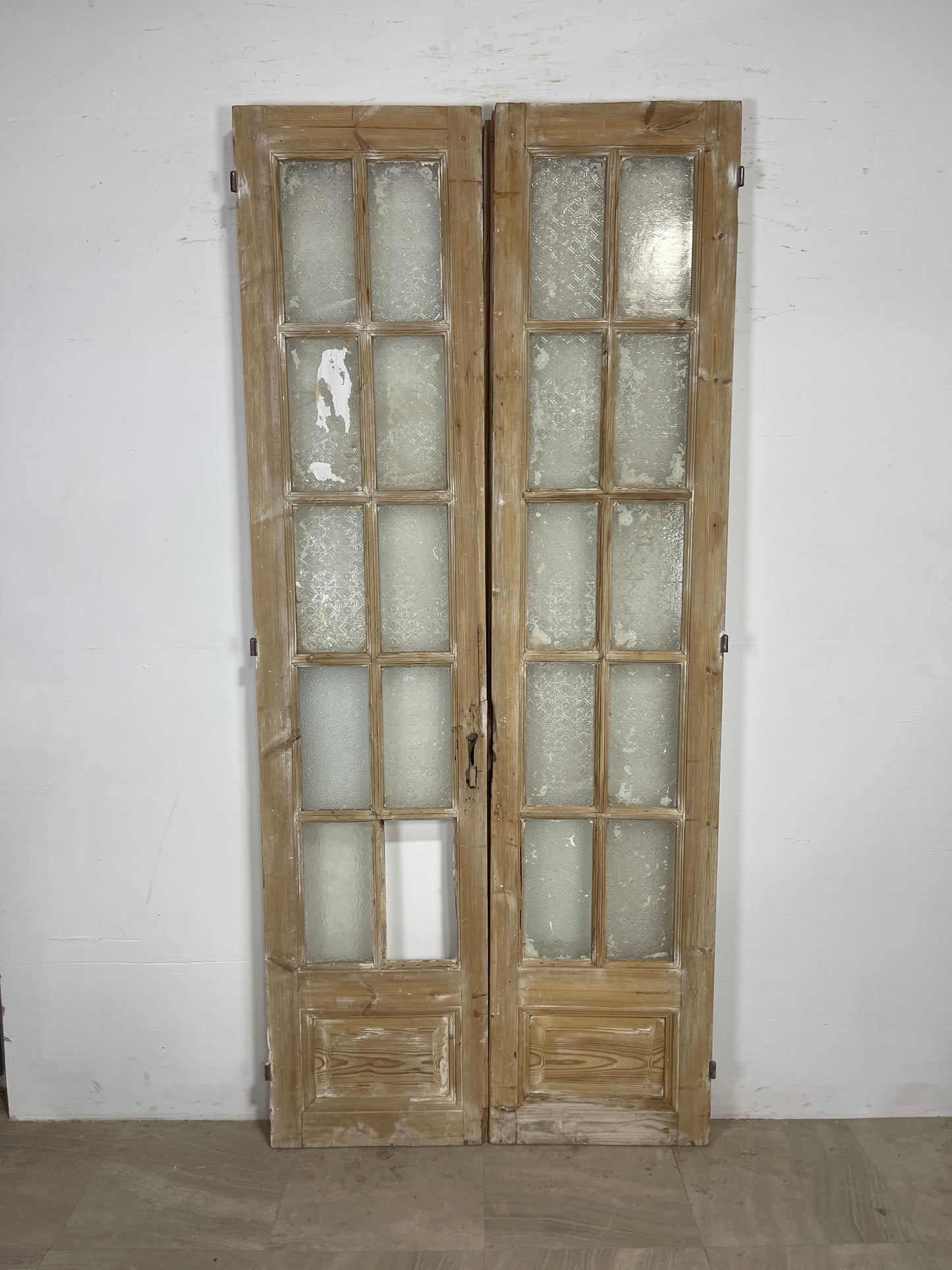 Antique French panel doors with Glass (94x42.5) O107