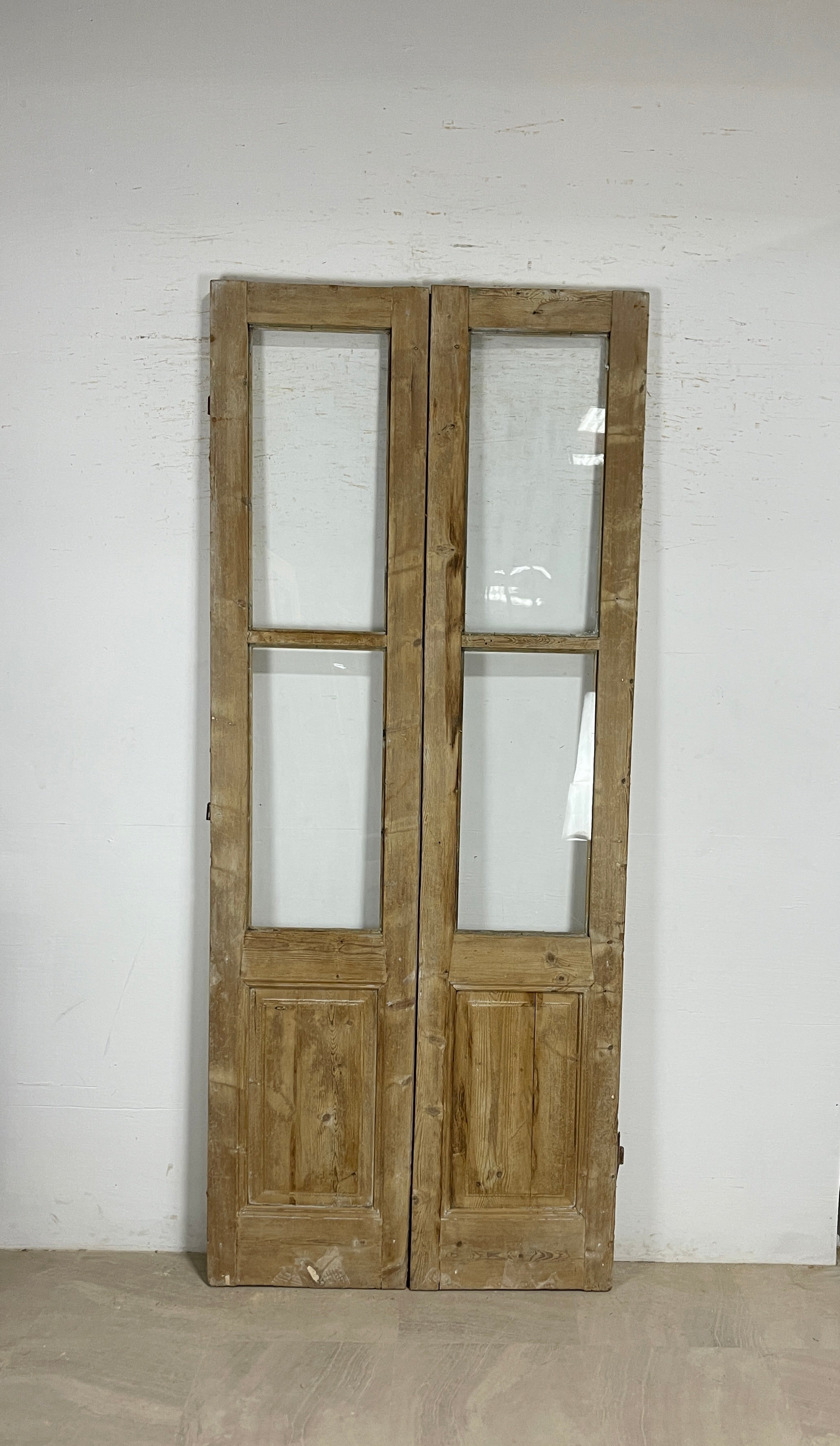Antique French panel doors with Glass (102x43.5) P156