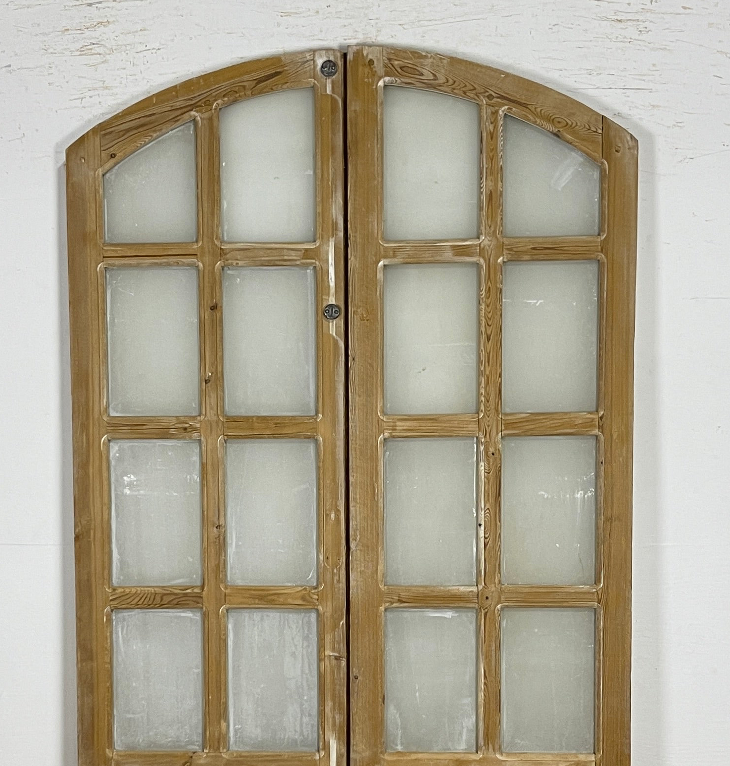 Antique French panel arched  doors with Glass (86x43.5) P108