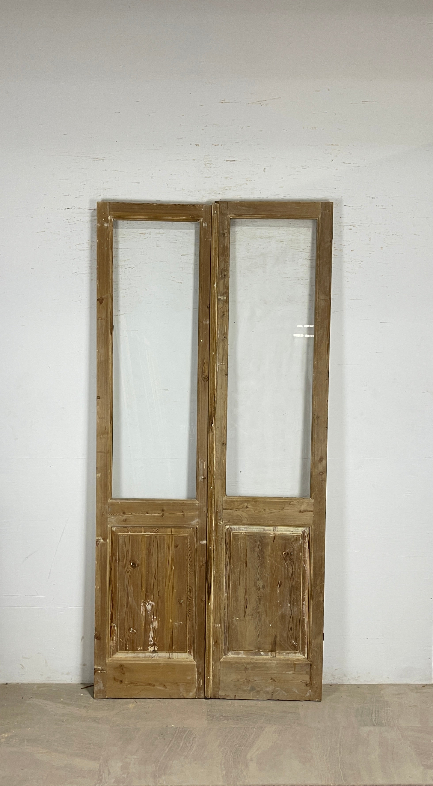 Antique French panel doors with Glass (98x46) P139