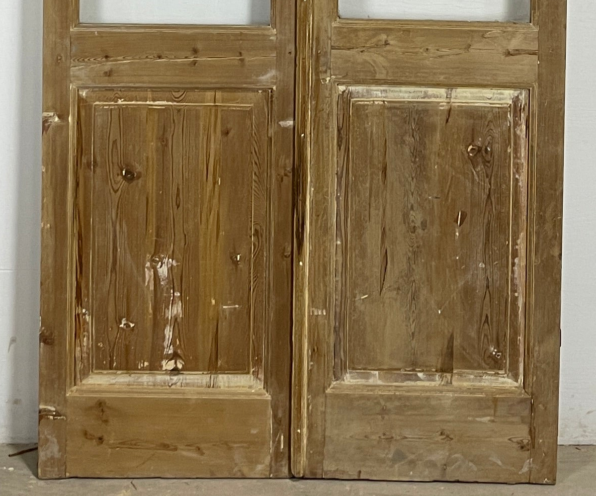 Antique French panel doors with Glass (98x46) P139