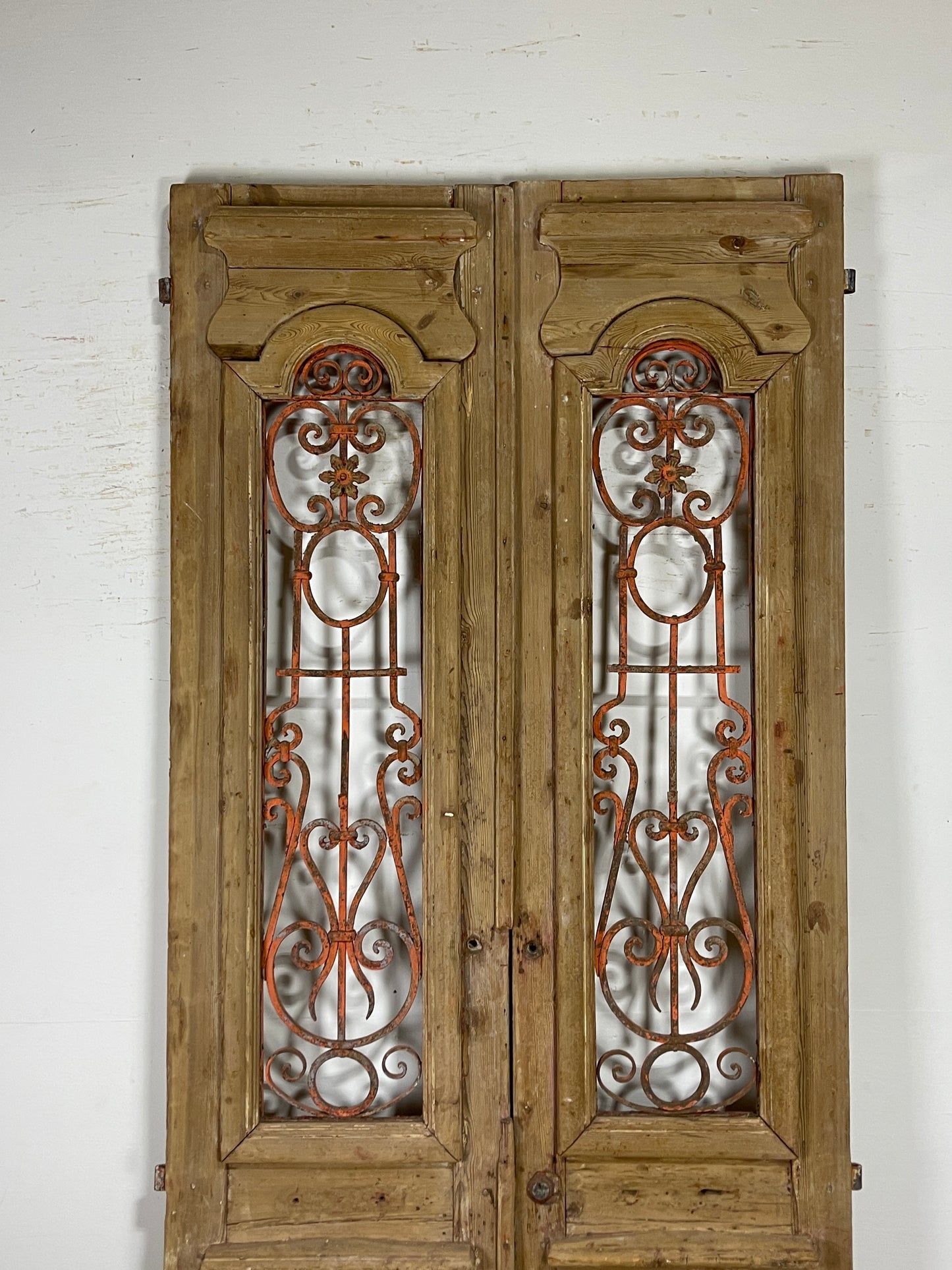 Antique French panel doors with Metal (107 x 47) P63
