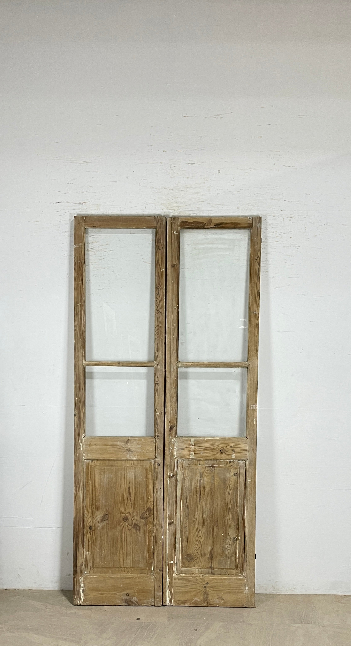 Antique French panel doors with Glass (94x44.5) P158