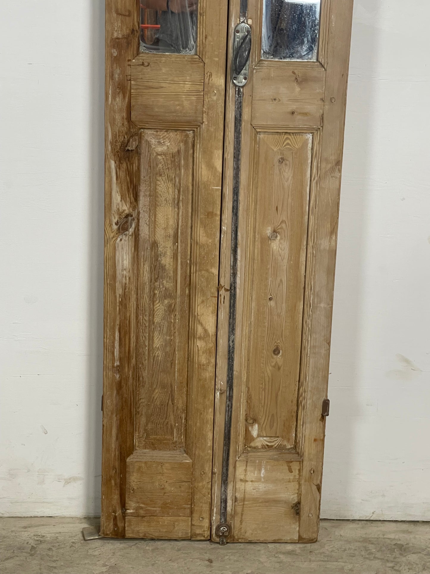 Antique  French Panel Doors with mirror (94x19.5)   M071 need pic of back