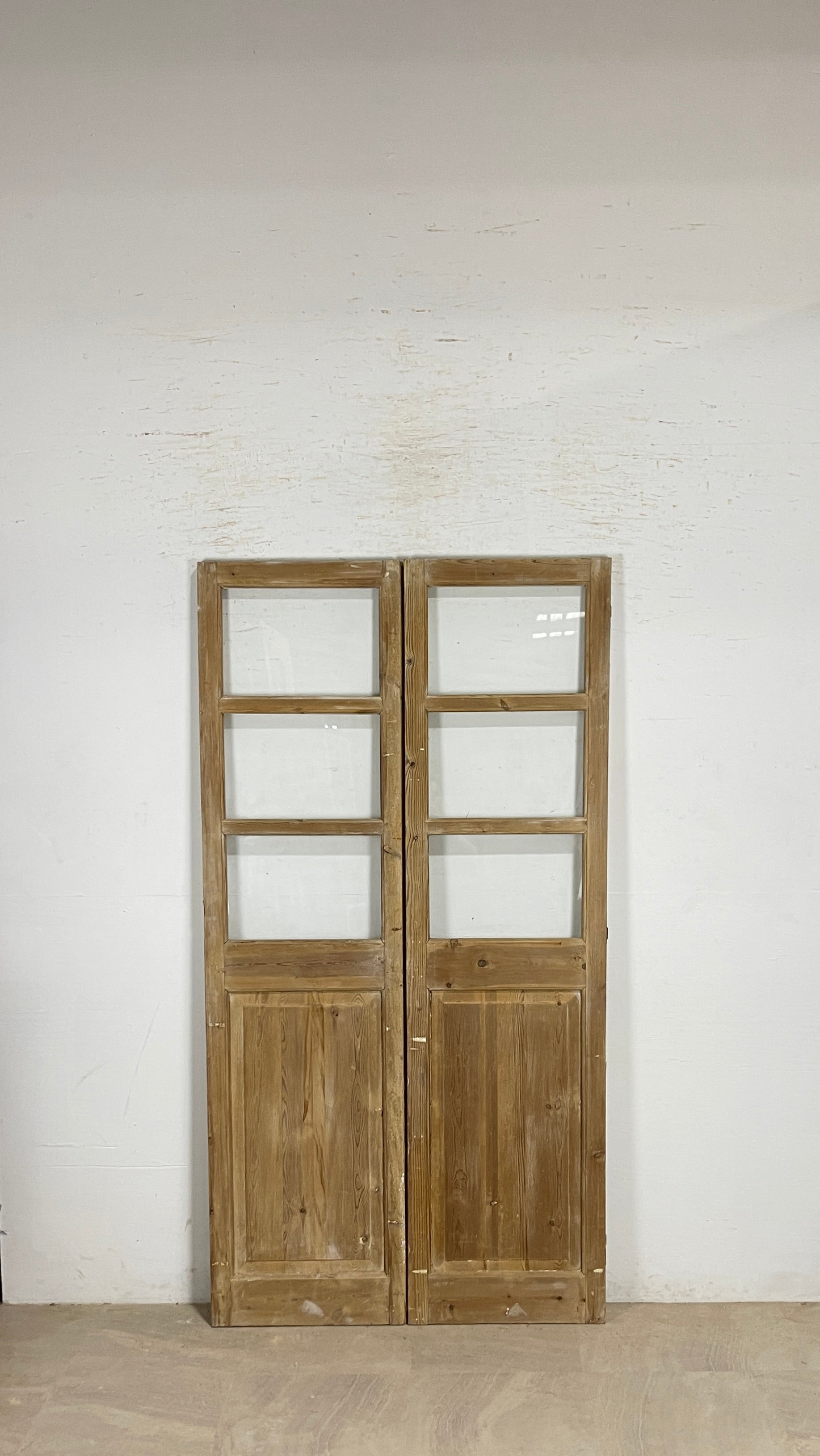 Antique French panel doors with Glass (84x44.5) P157