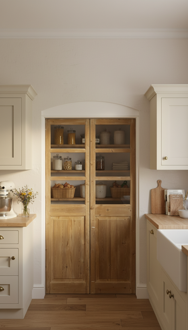 Antique French panel doors with Glass (84x44.5) P157