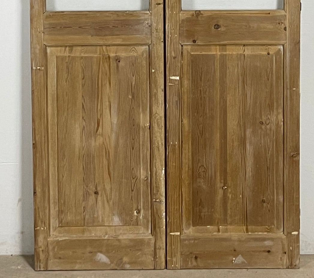Antique French panel doors with Glass (84x44.5) P157