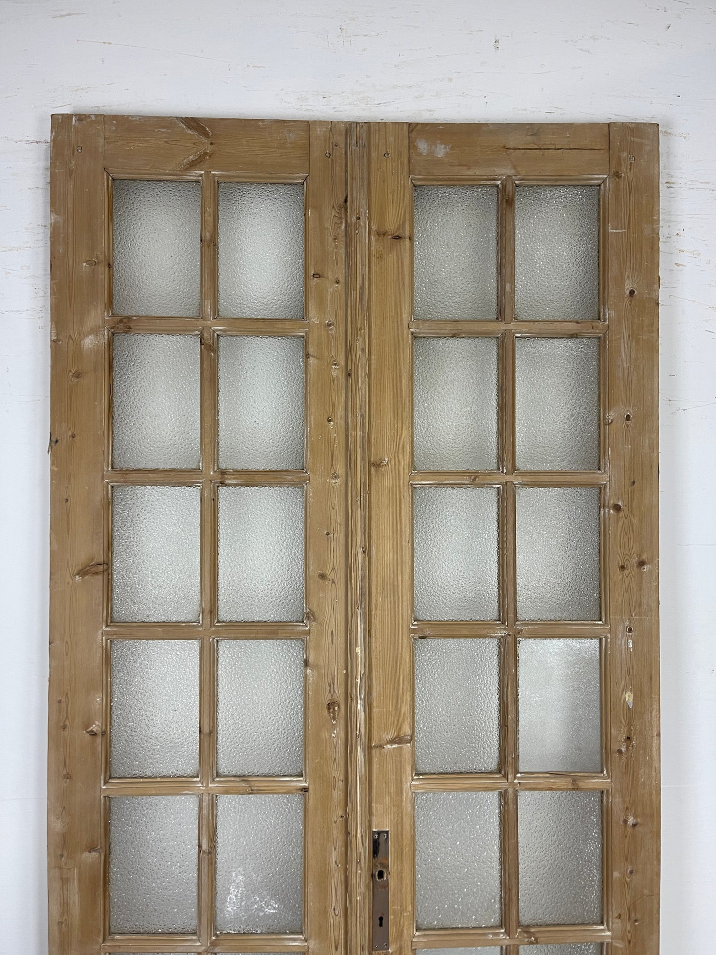 Antique French panel doors with Glass (98.25x43.5) O293