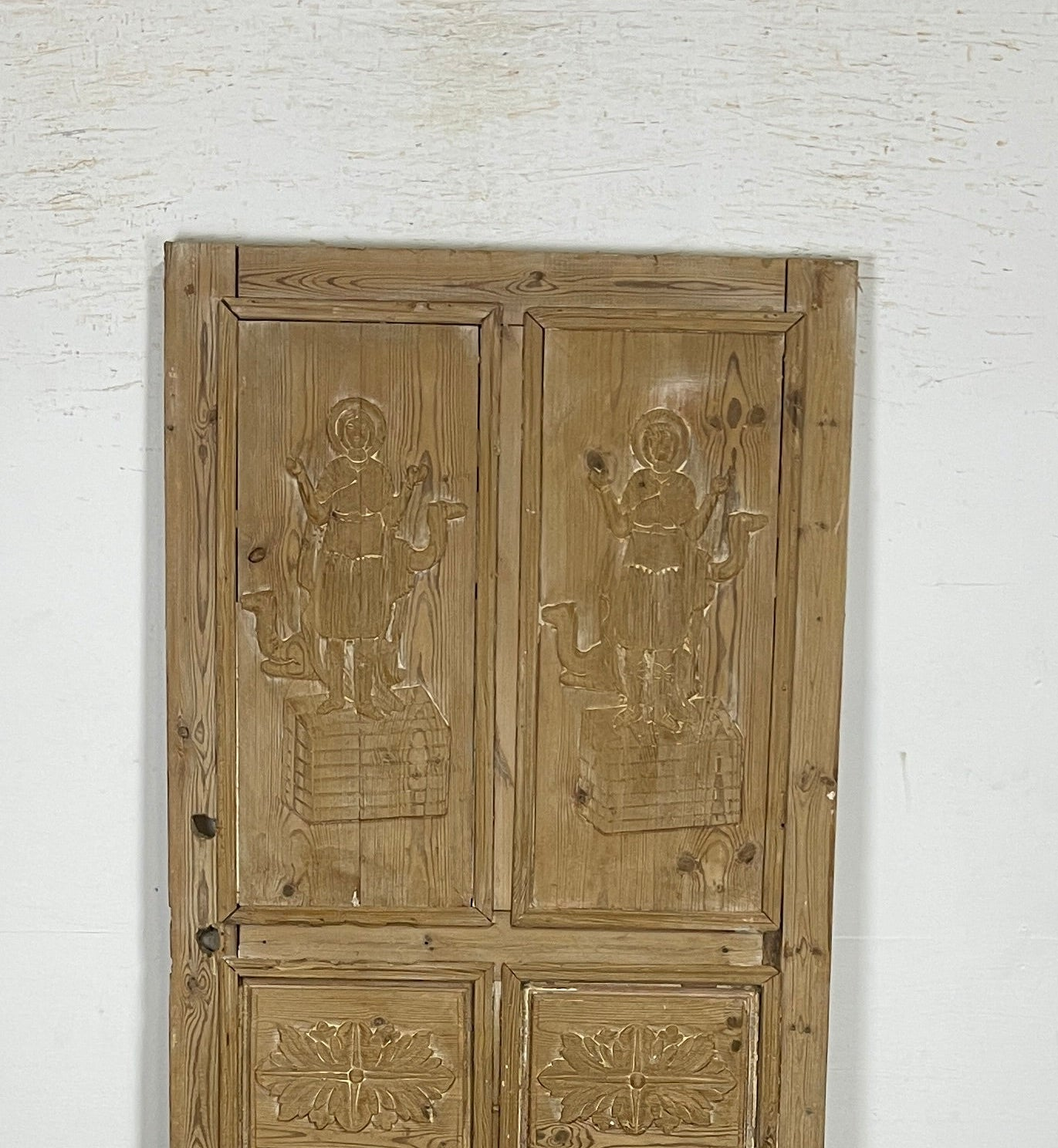 Antique French Carved single door wood (83.5x36) P222