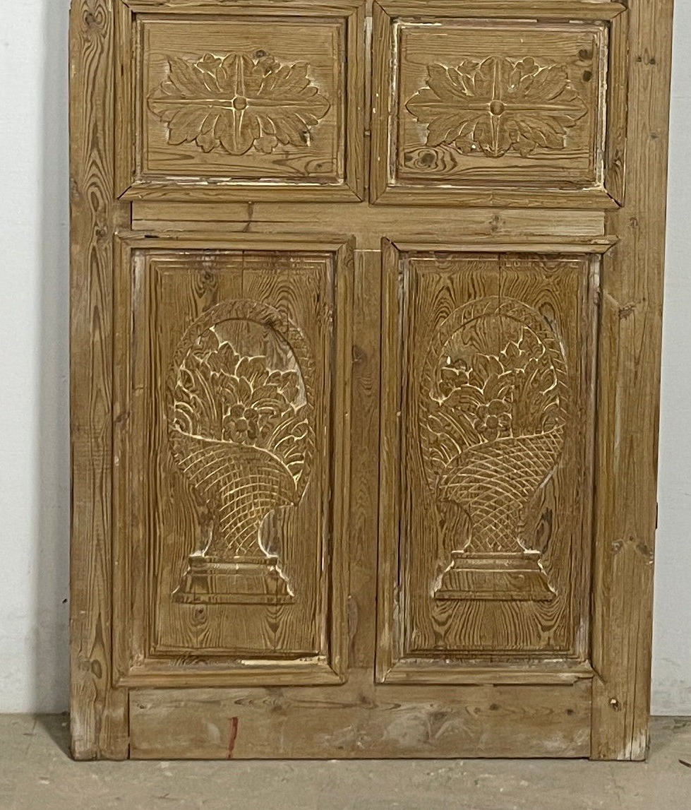 Antique French Carved single door wood (83.5x36) P222