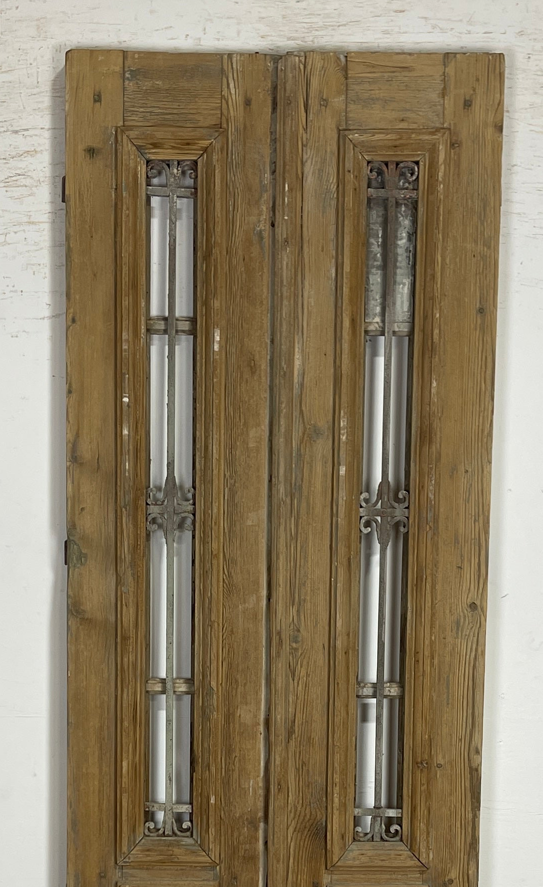 Antique French panel doors with Metal (94.25x30.5) P223 ( AI 2 OF 4)
