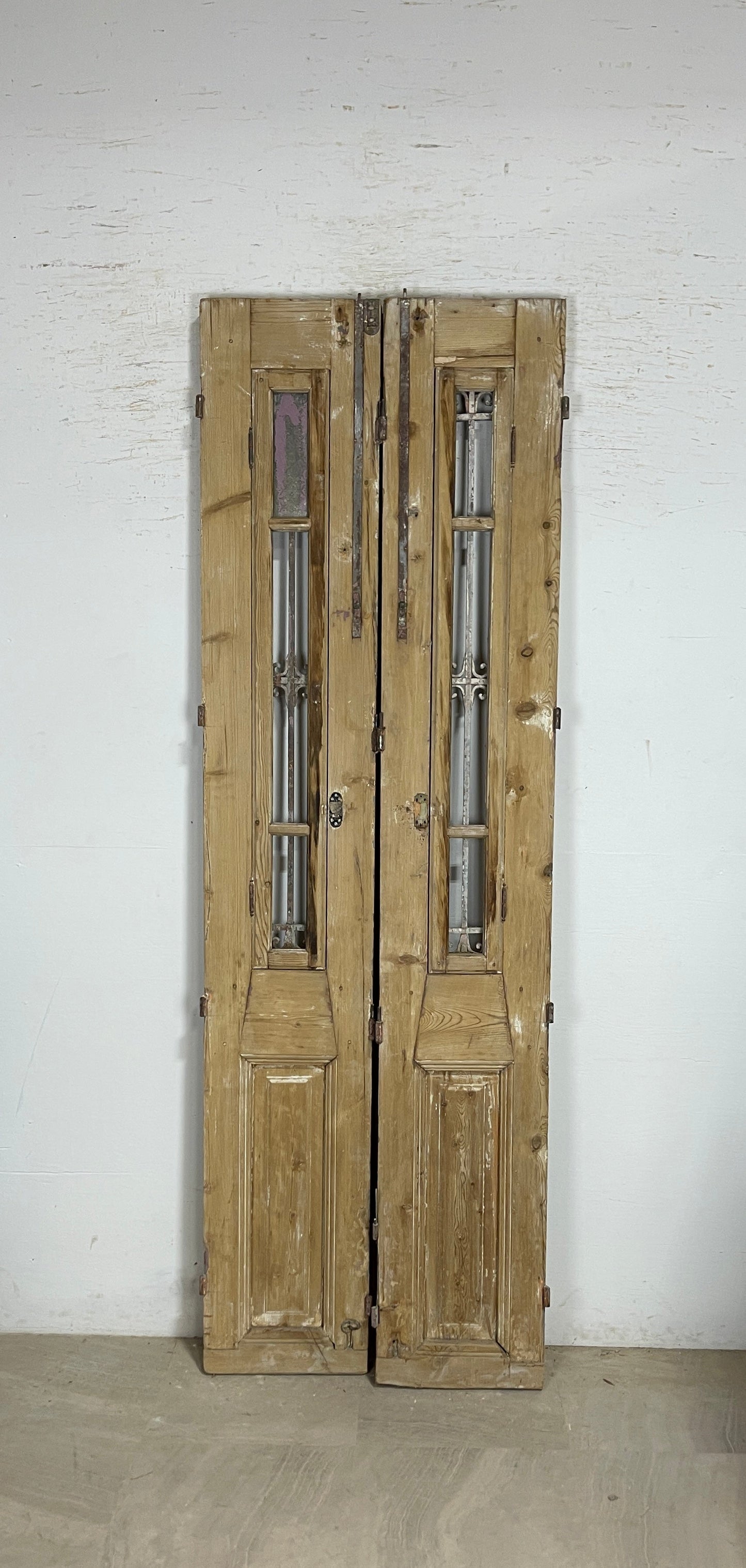 Antique French panel doors with Metal (94.25x30.5) P223 ( AI 2 OF 4)
