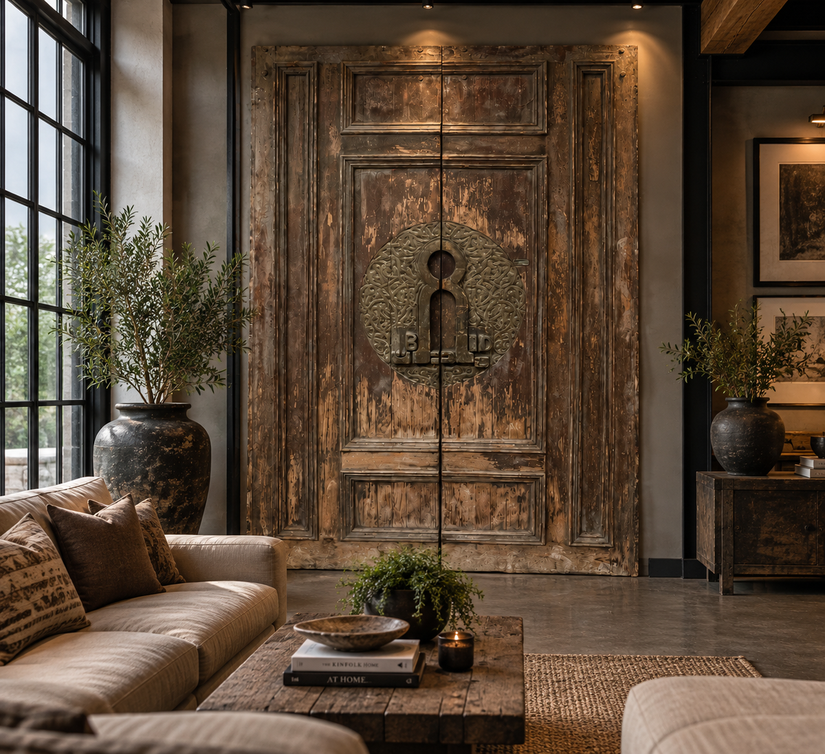 Antique Mosque doors   (110 x 73)