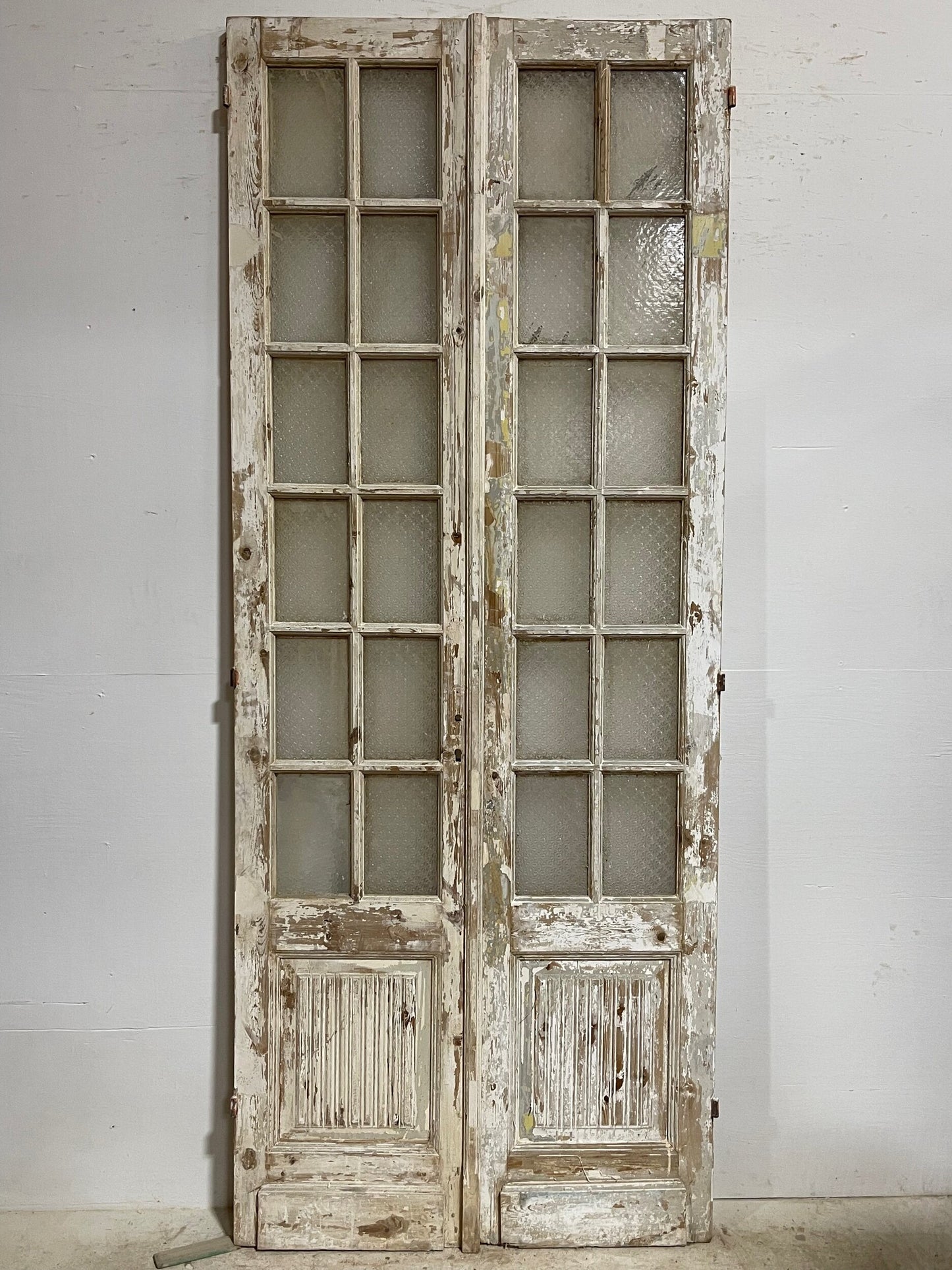 Antique French doors with glass  (100.5x40.5) H0231s