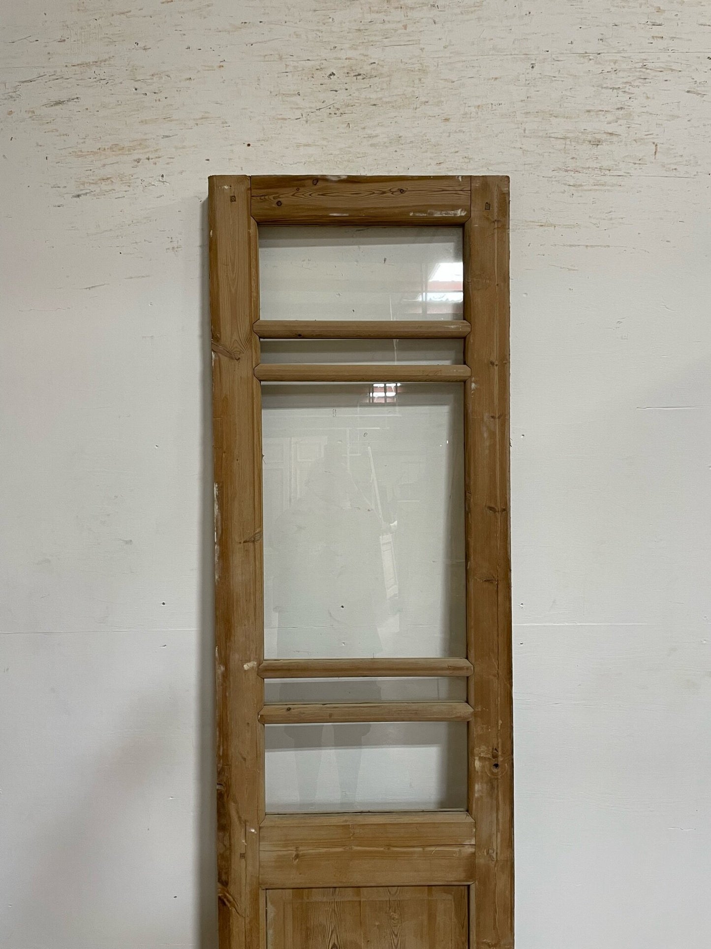 Antique French door (86.5x24.25) with glass F0879
