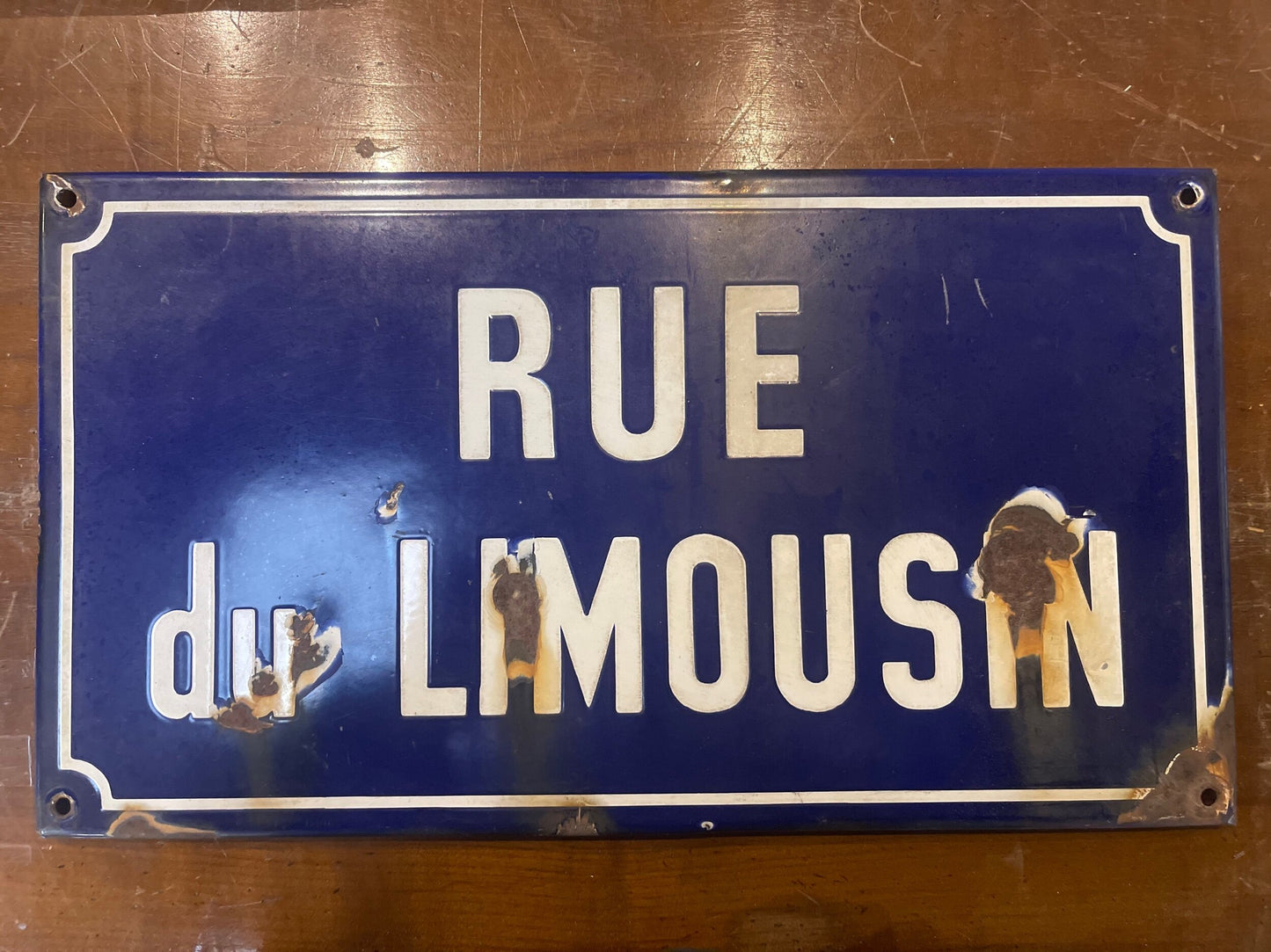 Antique French street sign H0287s