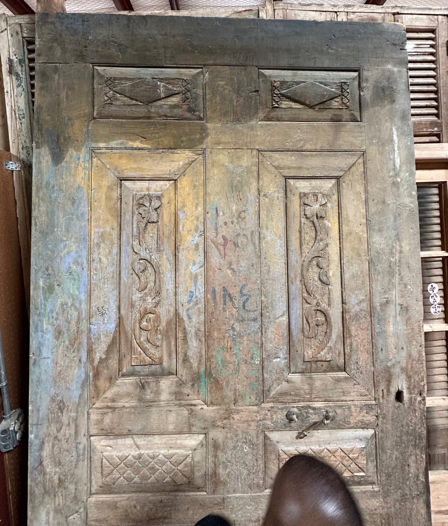Antique French panel door (114x58.25) I258