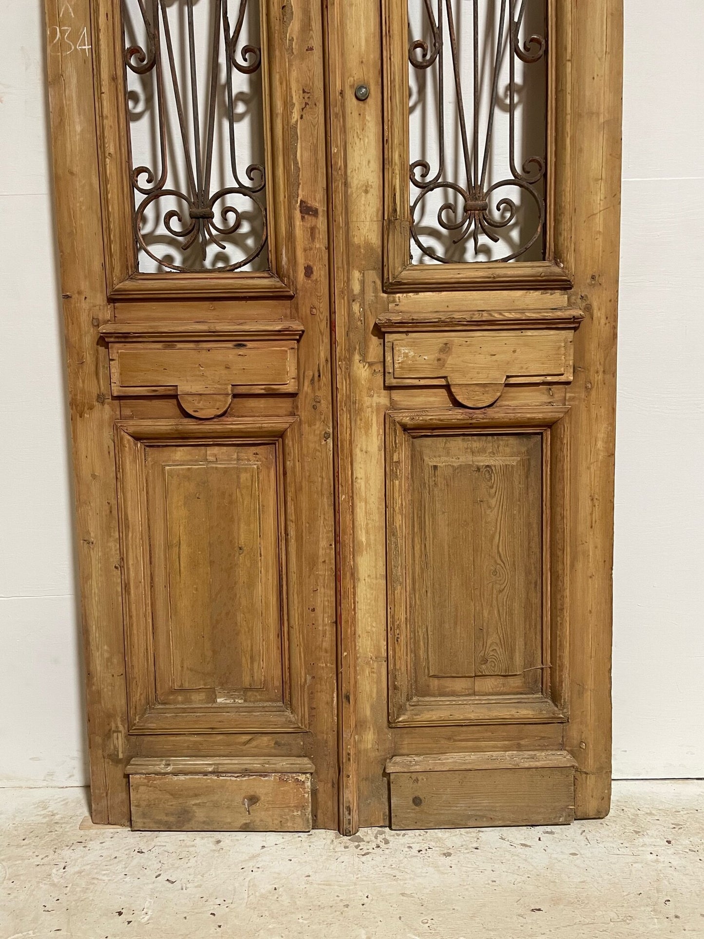Antique French door (92.5x40) with metal E15