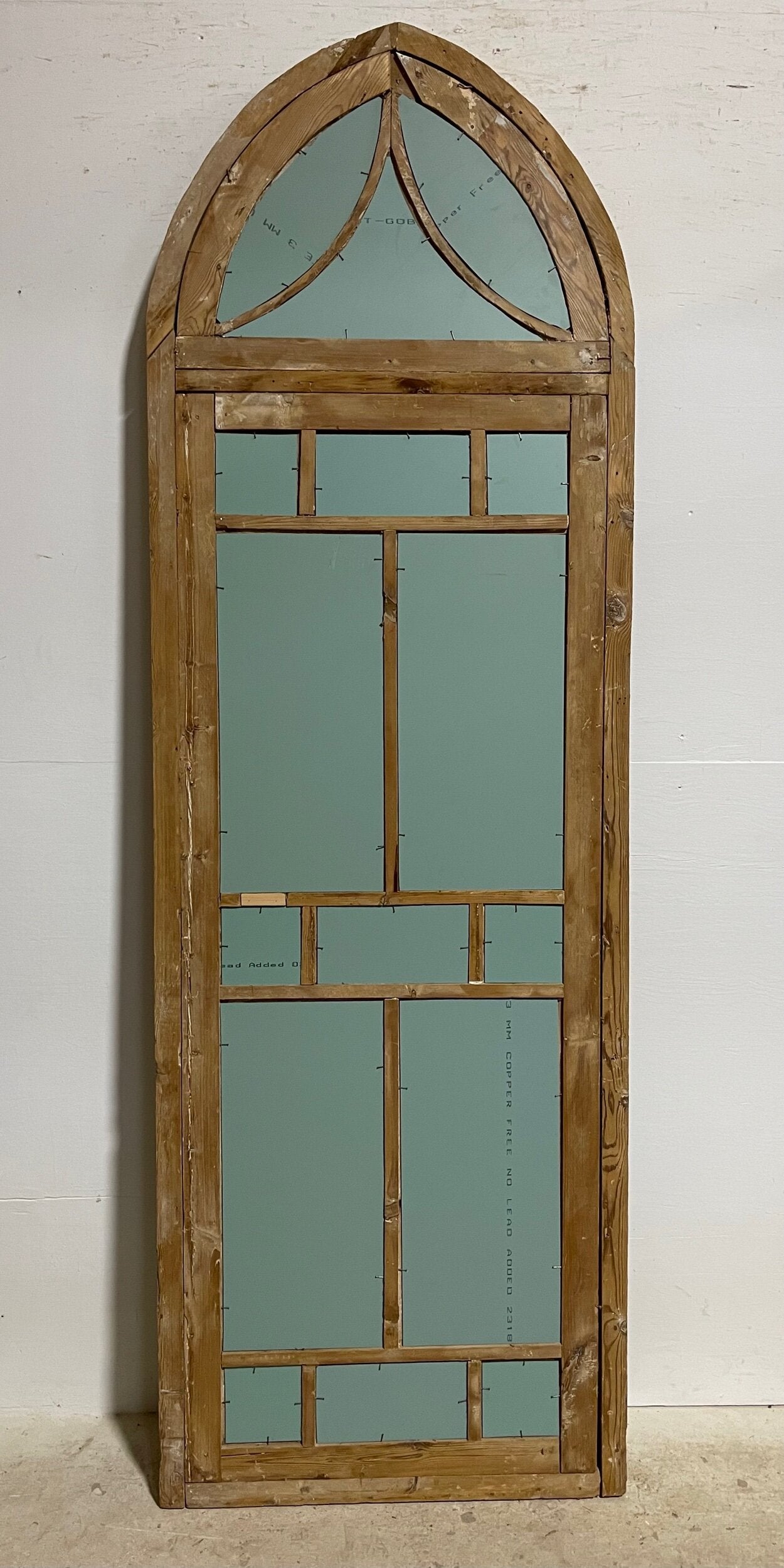 Framed arched panel with Mirror (94.5x31) H0292s