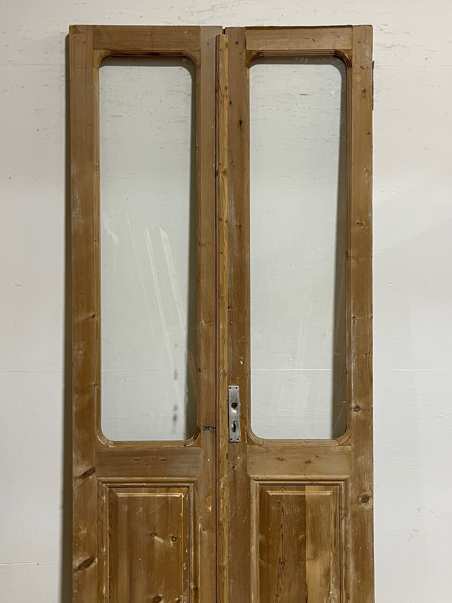 Antique French Panel Doors with Glass (101.25 x 46) I011